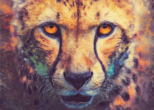 Djur Leopard Akvarell Djurkonst | Poster
