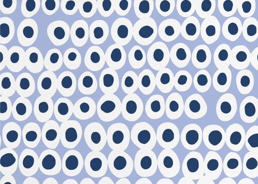 Wunderschönes blaues Muster mit kräftigen Punkten | Poster