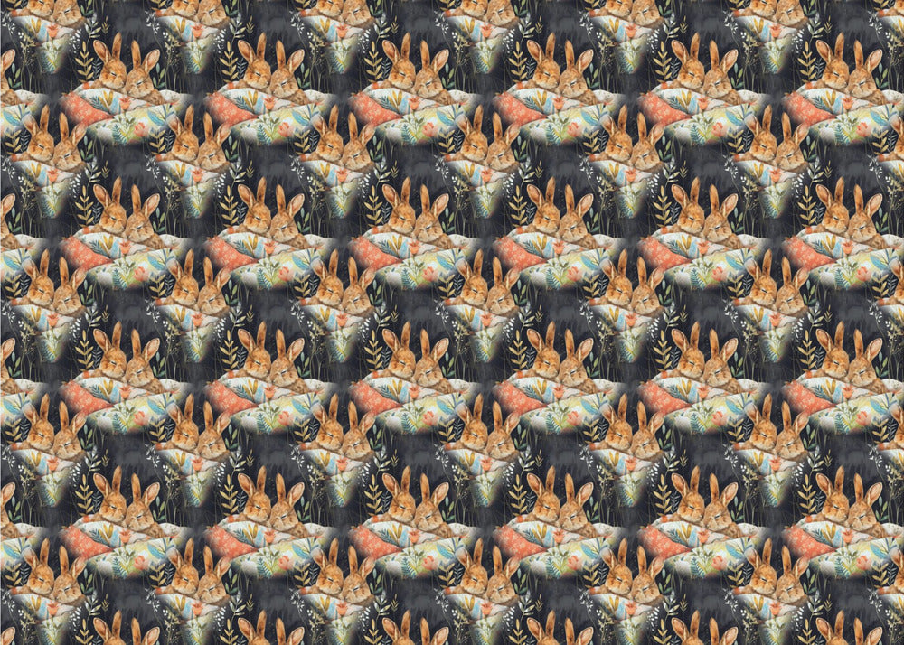 Patrón 9 conejitos | Papel Pintado Fotográfico