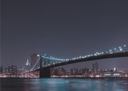 Manhattans skyline och Brooklynbron | Tapet