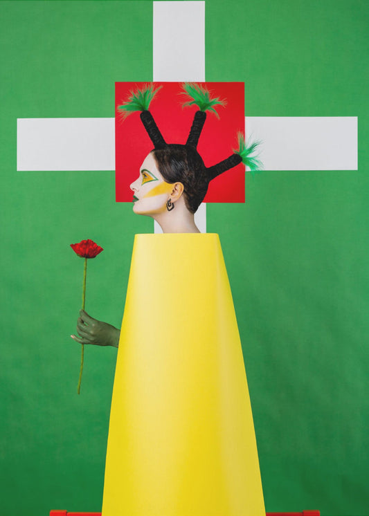 Девушка с пальмами на голове | Canvas