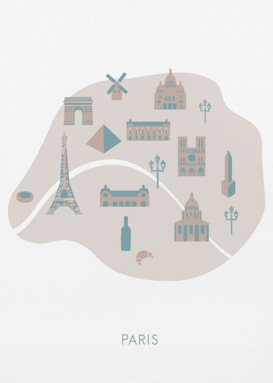 Pariskarta | Canvastavla