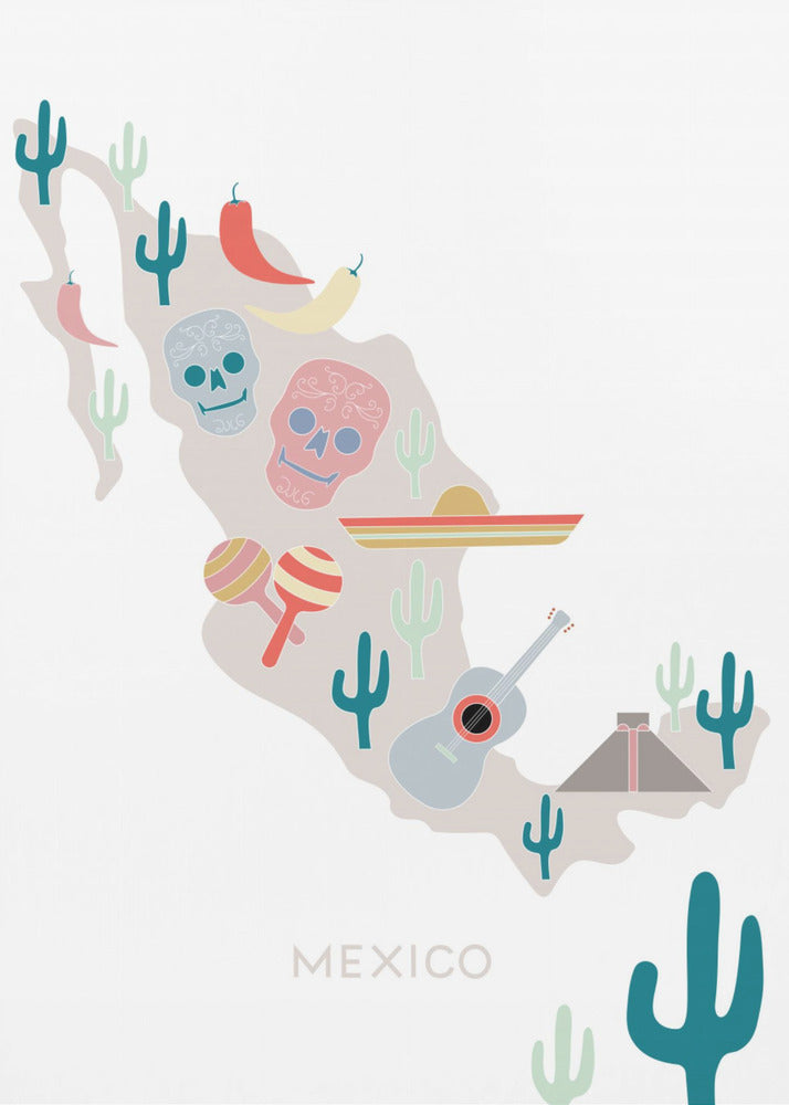 Mexikokarta nr 1 | Canvas