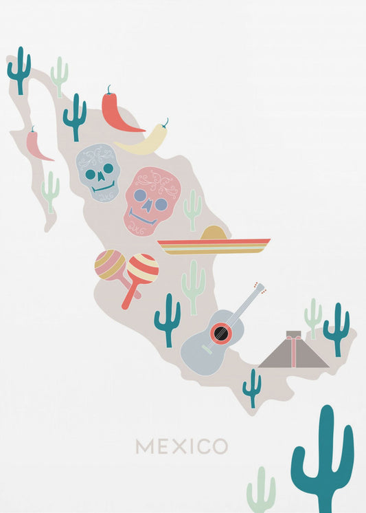 Mexikokarta nr 1 | Canvas