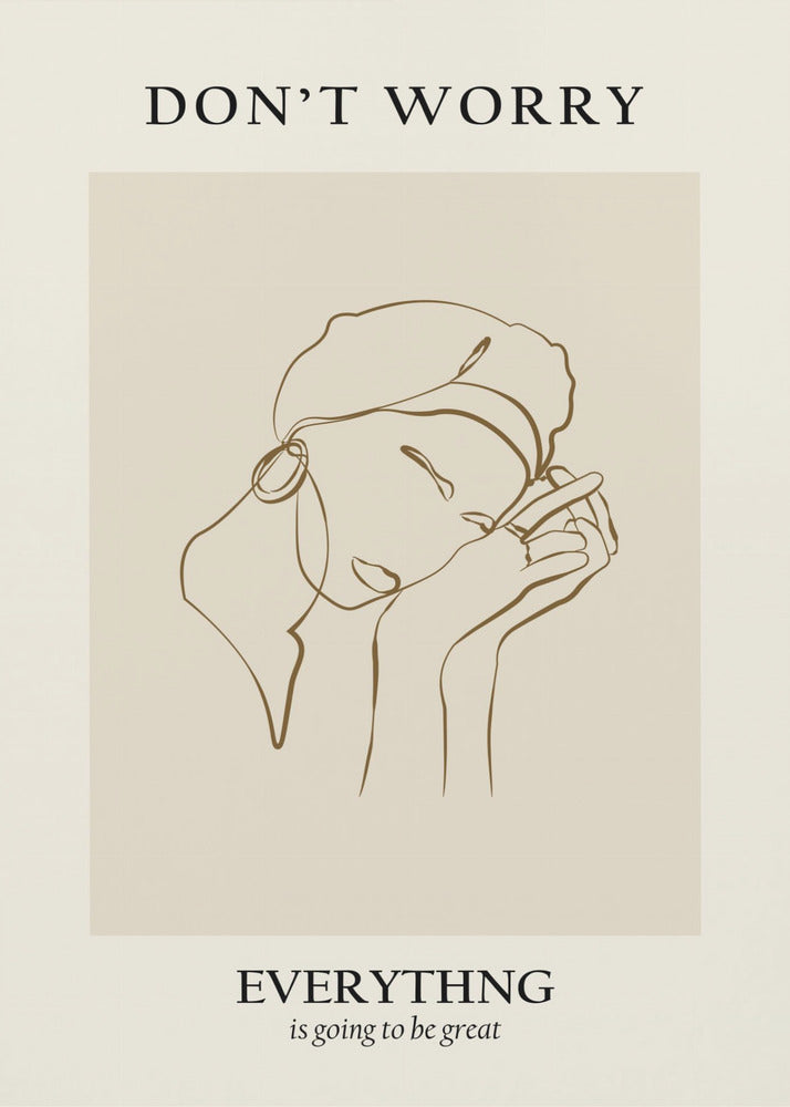 Modern line portrait | Canvas