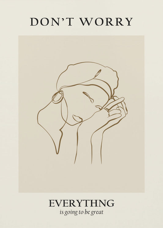 Modern line portrait | Canvas