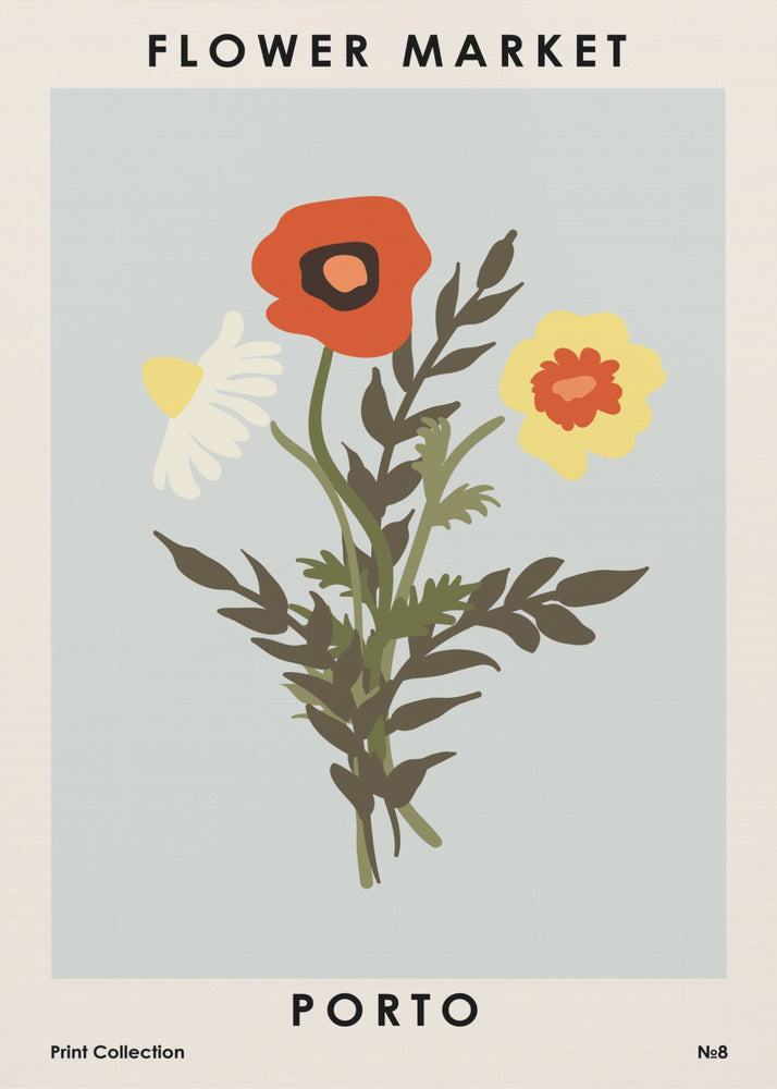 Blomstermarked Porto | Lærredsbilleder