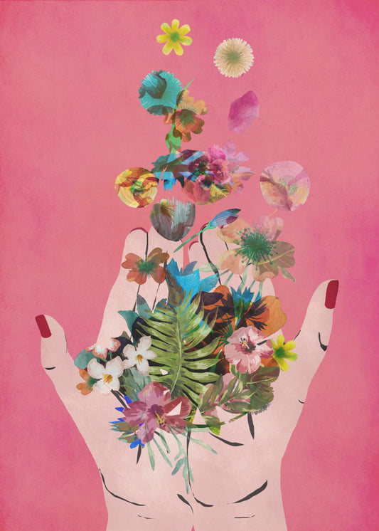 Frida`s Hand`s (Pink Version) | Canvas
