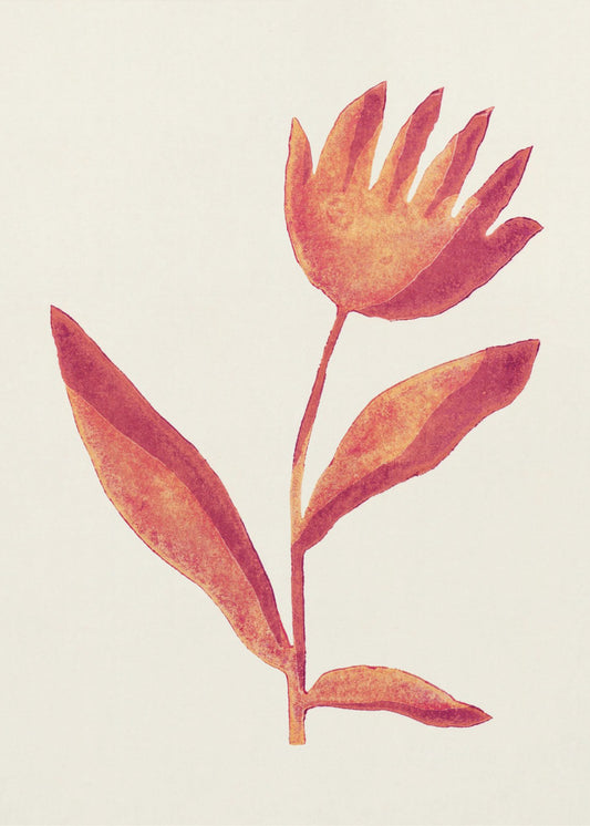 Linocut Flower / Viva Magenta | Poster