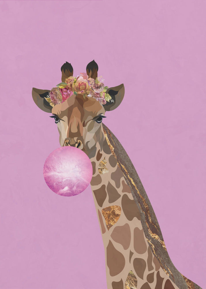 Giraffrosa bubblegum | Canvas