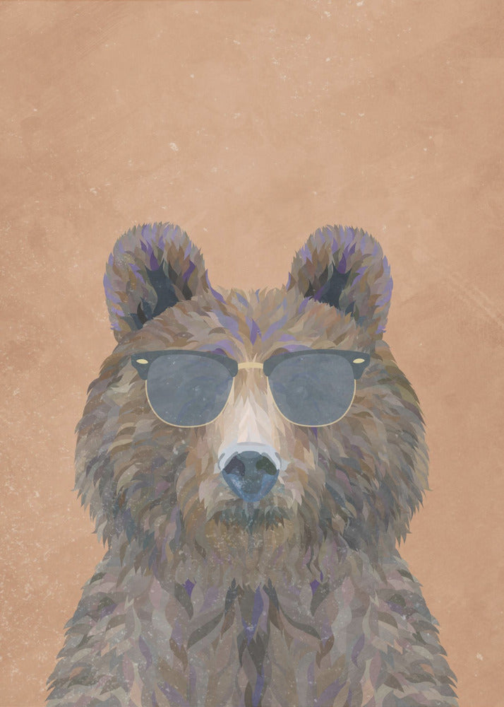 Coolt björnporträtt | Canvas