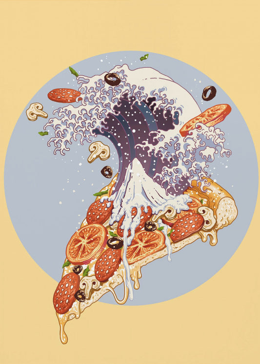 Kanagawa-pizza | Canvastavla