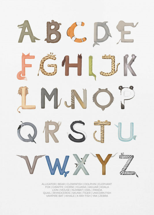 Animal Letters ABC | Canvas
