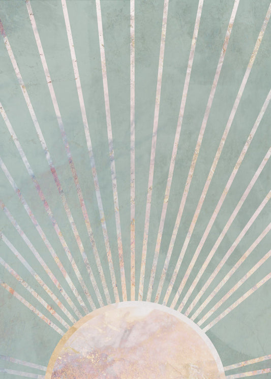 Sage Green Boho Sun | Canvas