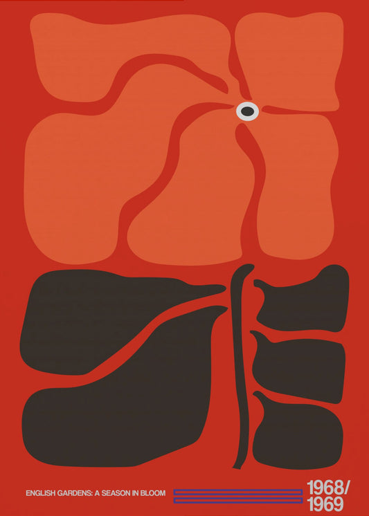 Engelska trädgårdar Röd/Orange | Poster