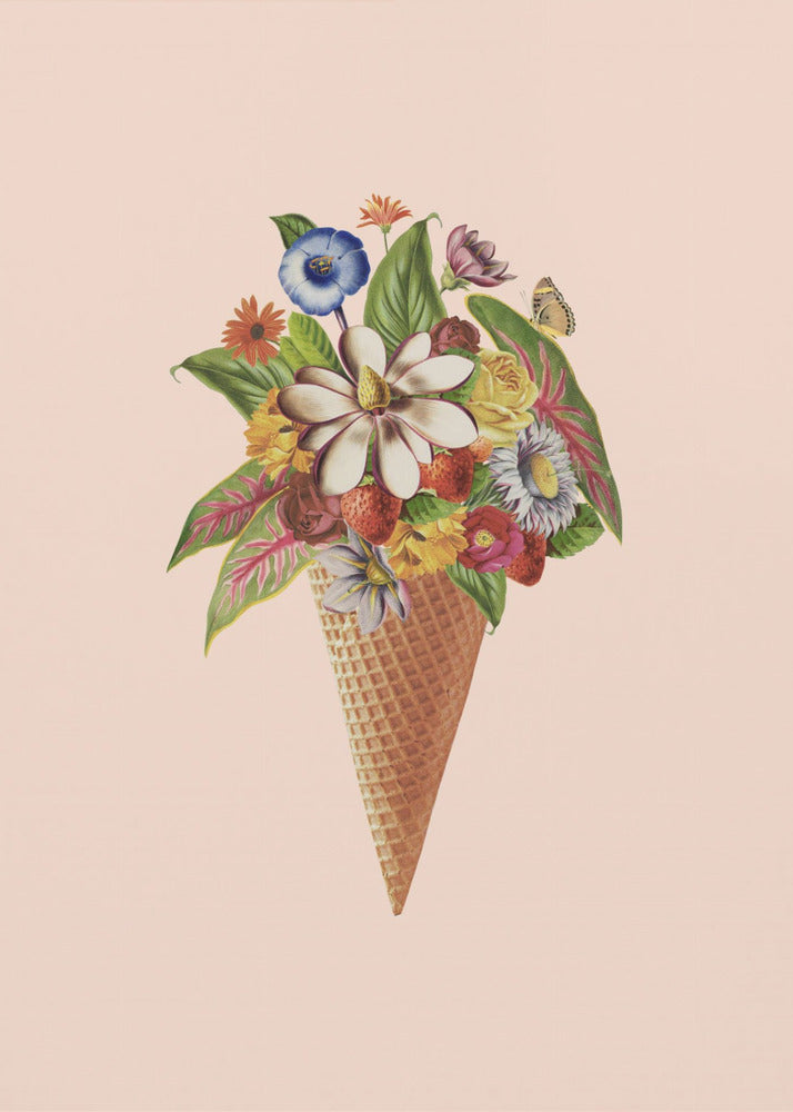 Botanisk rosa glass | Canvas