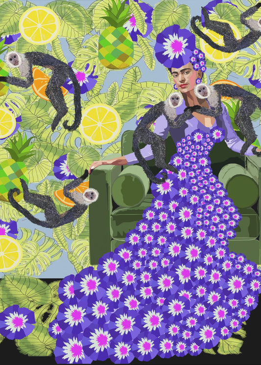 Frida i trädgården | Canvas