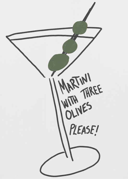 Oliven-Trio-Martini | Leinwand-Bilder
