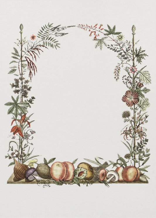 Handritad botanisk ram | Canvastavla