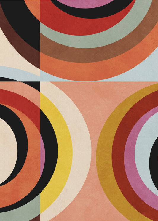 Varma färger Bauhaus Geometri3 | Canvas