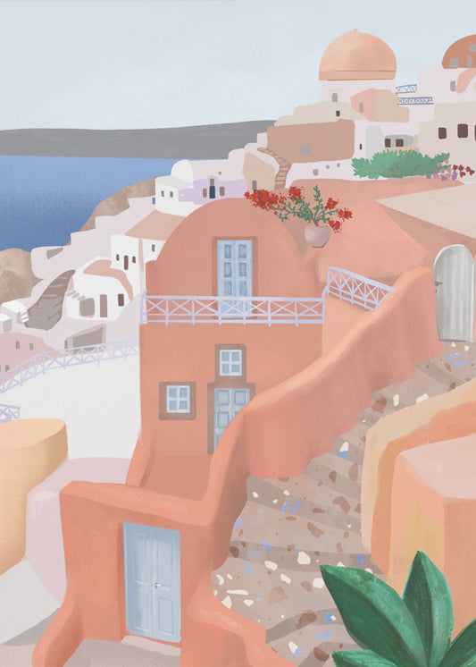 Santorini, Grekland | Canvastavla