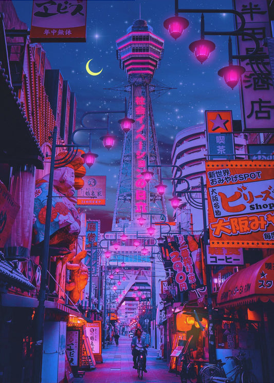 Osaka-ljus | Canvastavla