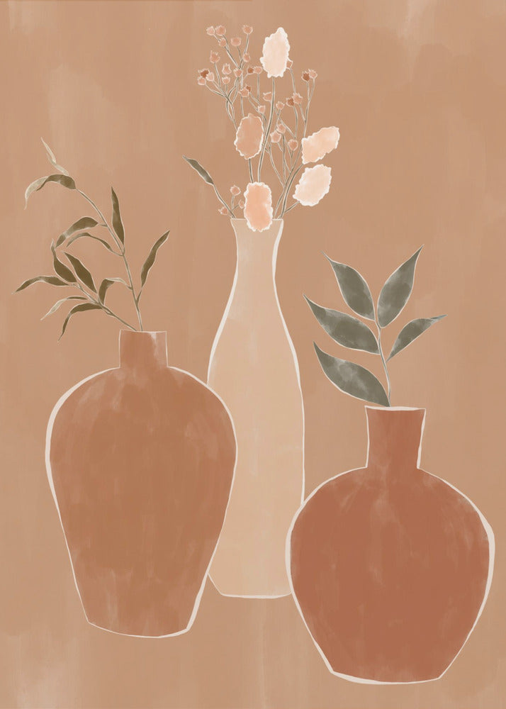 Set med blomvaser | Poster