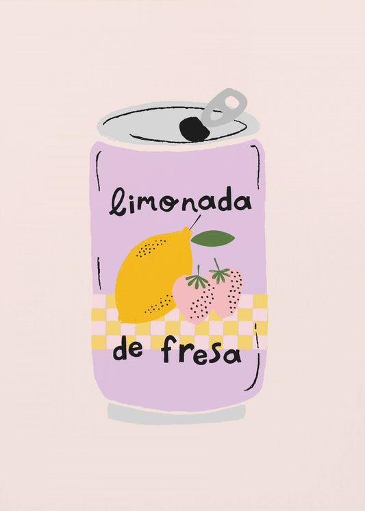 Limonade aux fraises | Tableaux sur Toile