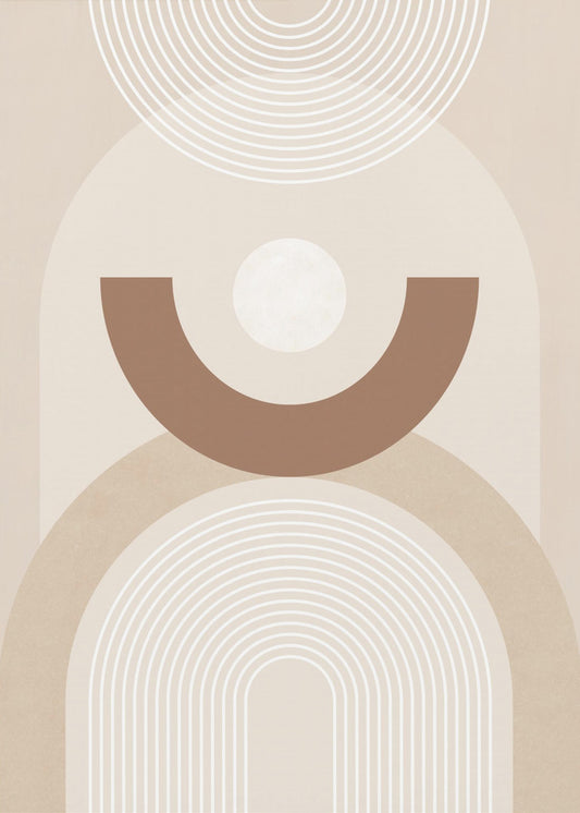 Beige Mid-Century Poster | Canvas