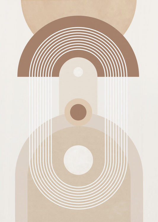 Beige Mid Century Poster | Canvas