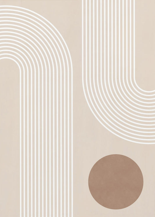 Beige Arc Poster | Canvas