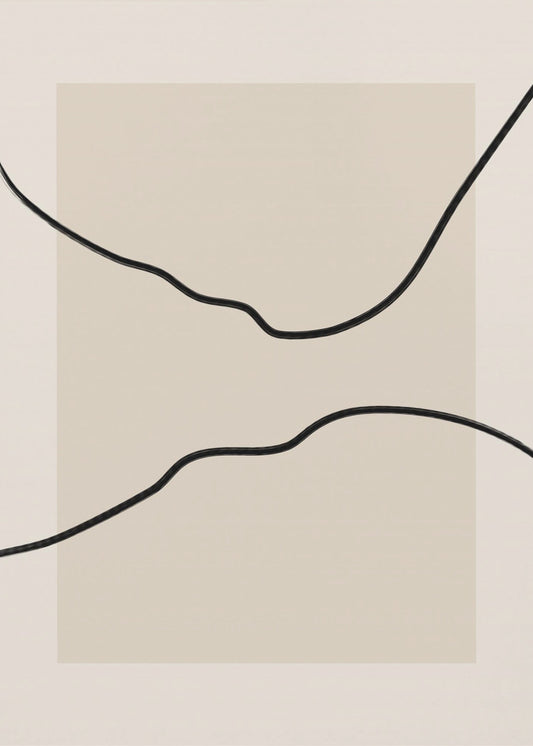 Soft Abstract Lines Art | Canvas