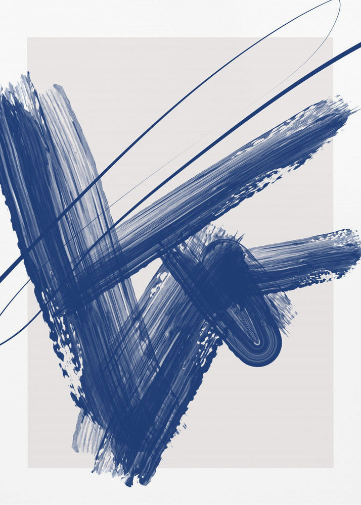 Bold Blue Brushstrokes | Canvas