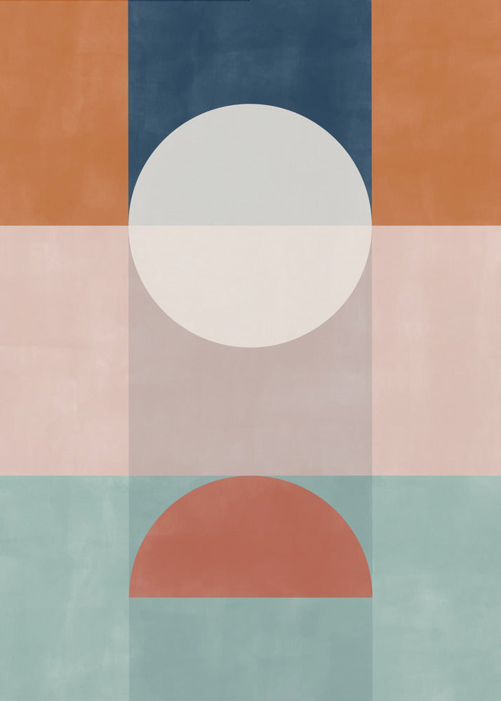 Abstract Geometric Artwork With Earthy Tones | Canvas