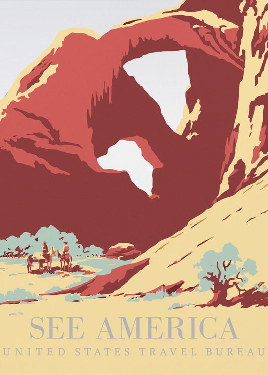 Se Amerika-poster | Canvastavla