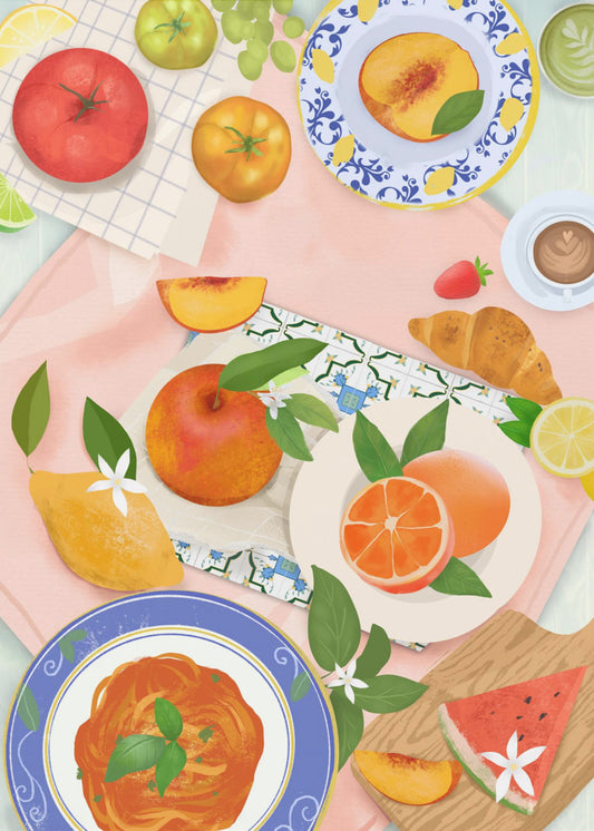 Sommerbrunch | Poster - Kunstdruck