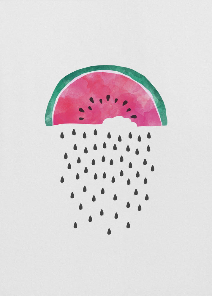 Wassermelonenregen | Poster - Kunstdruck