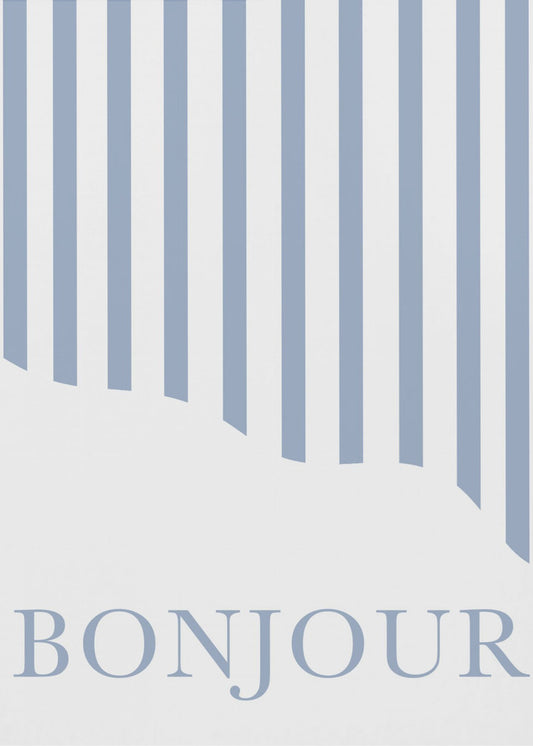 Bonjour Stripes | Affisch