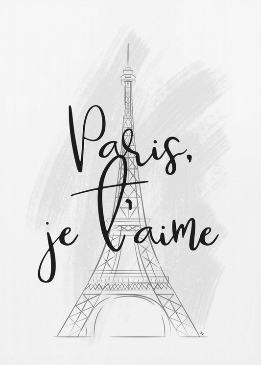 Kärlek i Paris-skiss | Canvastavla