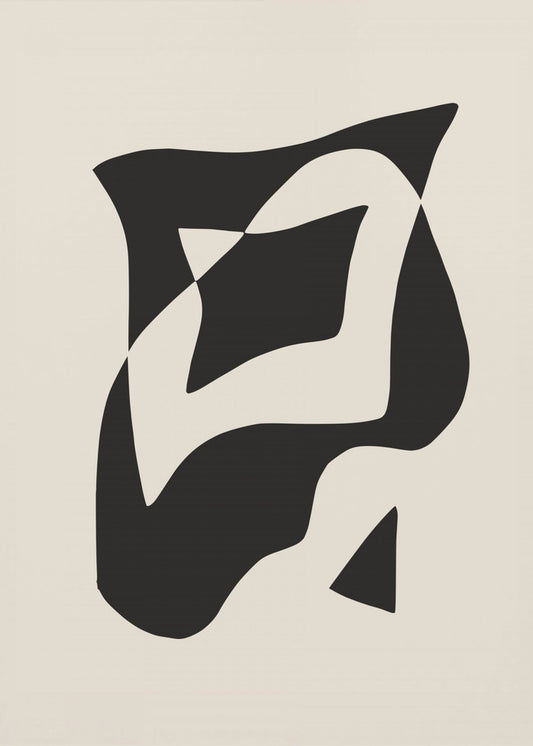 Djärv svartvit geometrisk komposition | Canvas