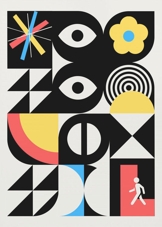 Maximalistisk geometrisk surrealistisk design | Poster
