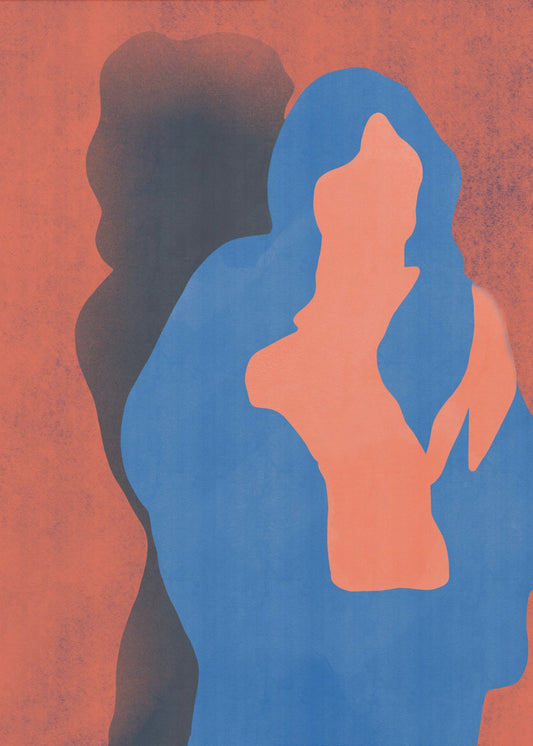 Silhouette of Two Figures | Canvas