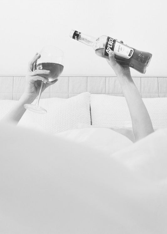 Aperol In Bed Svartvitt | Poster