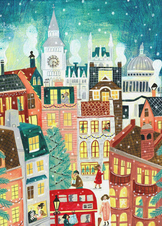 Jul i London i snön | Canvastavla