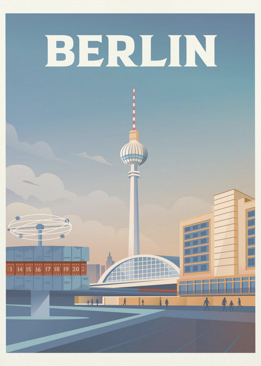Resetavla i Berlins stadslandskap | Canvastavla