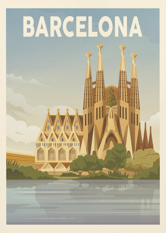 Resetryck från Barcelona | Canvastavla
