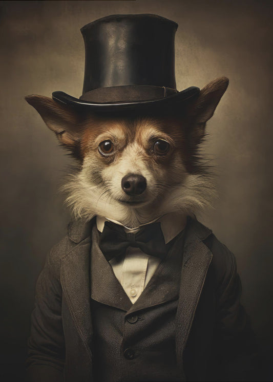 Hund i dress | Lerretsbilder