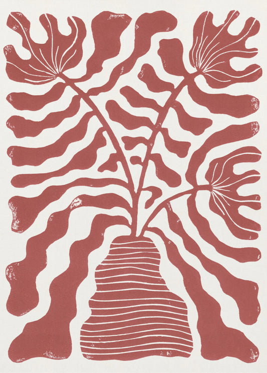 Röda blommor i en vas | Poster