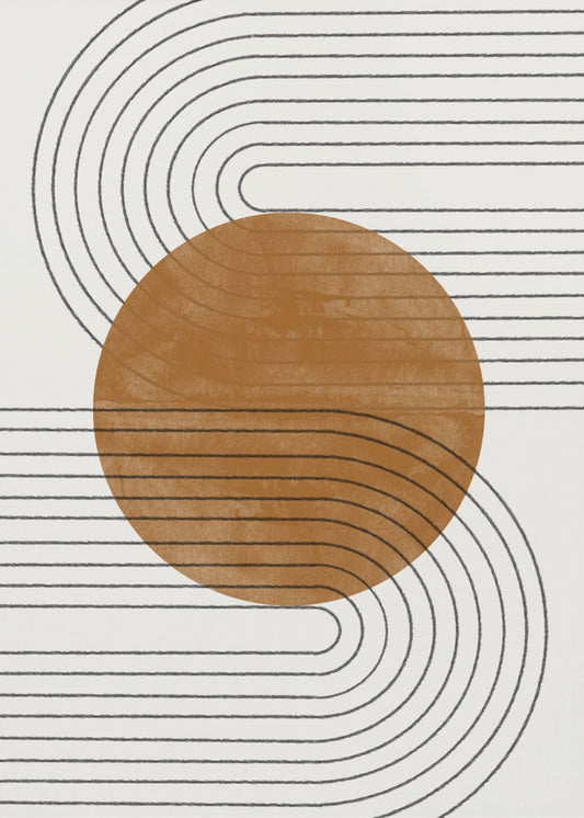 Beige and Brown Balance No.3 | Poster