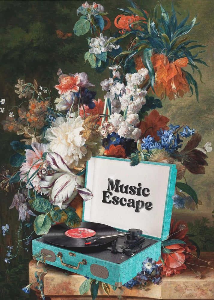 Musikalische Flucht | Poster - Kunstdruck